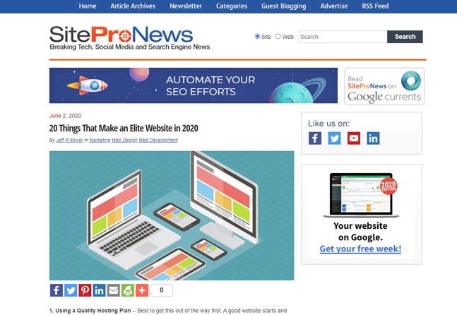Advance Web Solutions Web Design Article Featured On SiteProNews.com